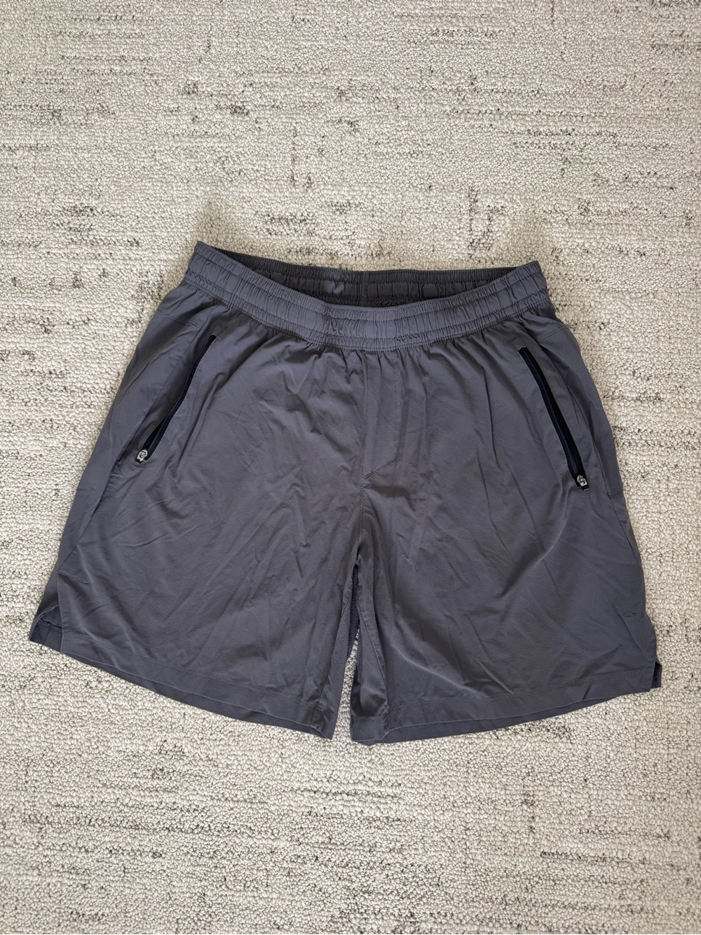 all in motion Men's Gray Athletic Shorts with Zip Pockets